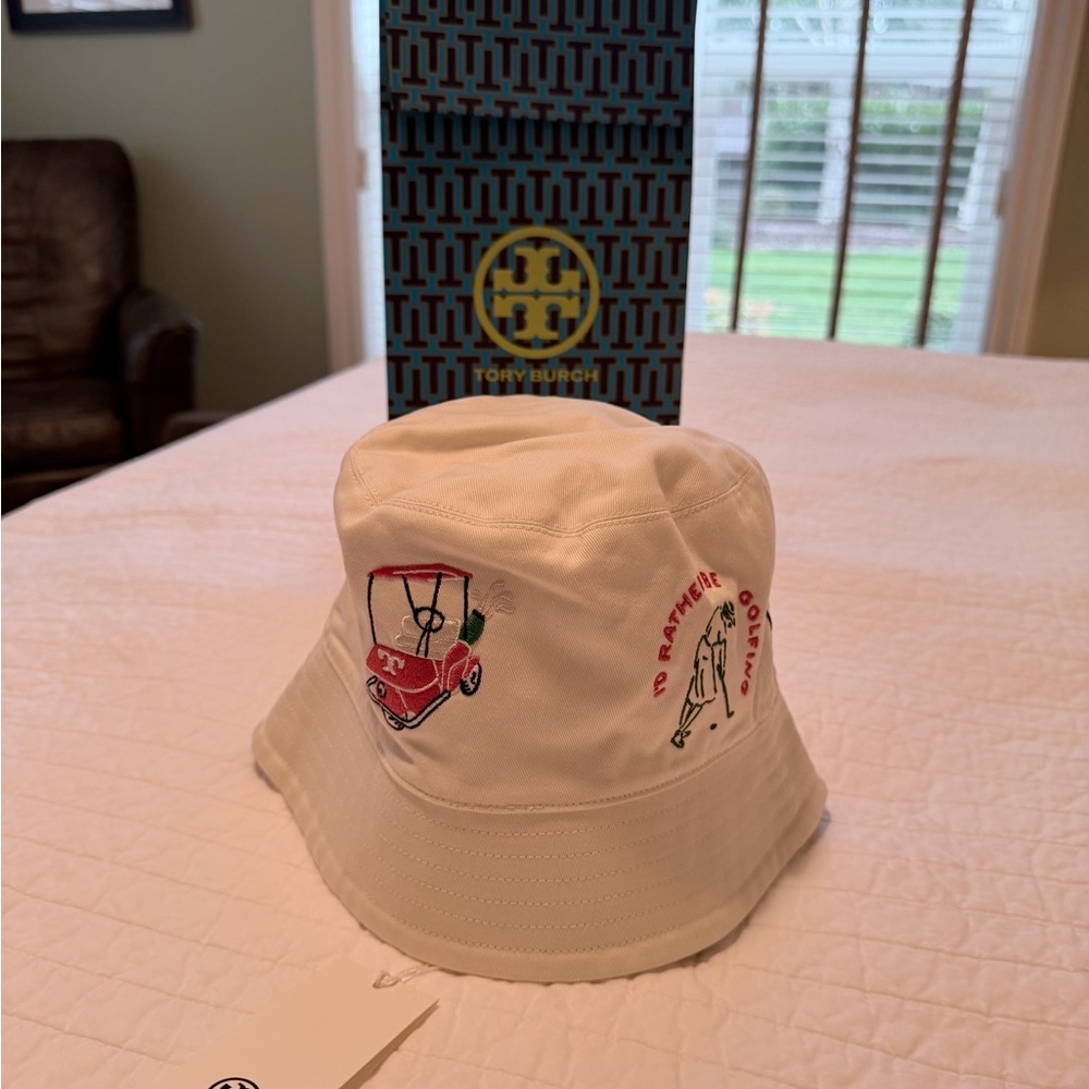 Tory Burch Cream Bucket Golf Hat